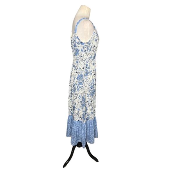 NWOT Mila Mae Mixed Print Dress in Blue Ivory – Sz S - Picture 5 of 8